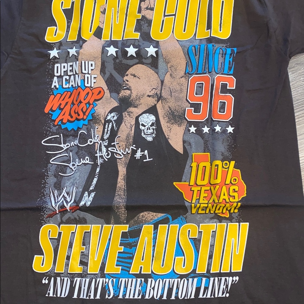 NWT Mens M Stone Cold Steve Austin Throwback Tee - Picture 2 of 7